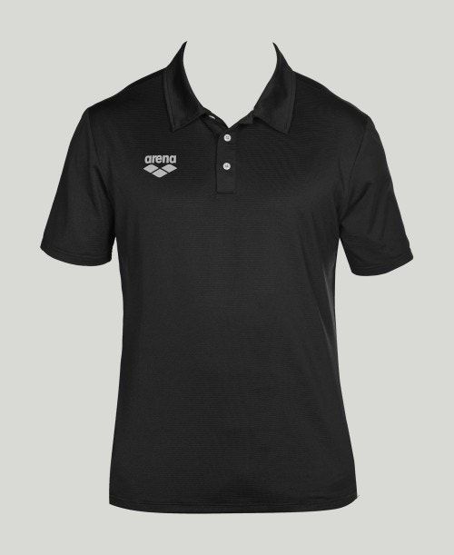 Arena Team Line Tech Short Sleeve Polo Black | 197482-KGC