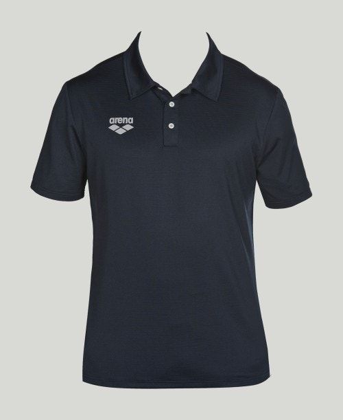 Arena Team Line Tech Short Sleeve Polo Navy | 549270-PMD