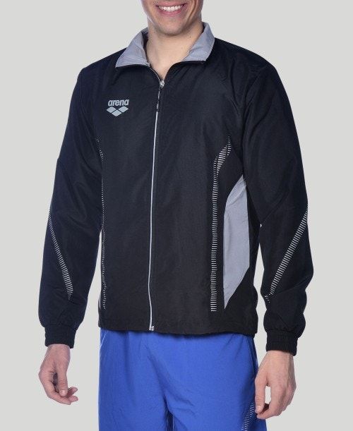 Arena Team Line Warm-up Jacket Black / Grey | 256801-JVR