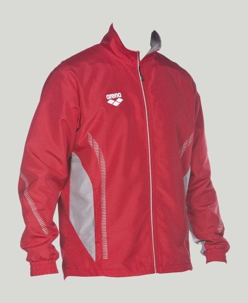 Arena Team Line Warm-up Jacket Red / Grey | 408372-SAK