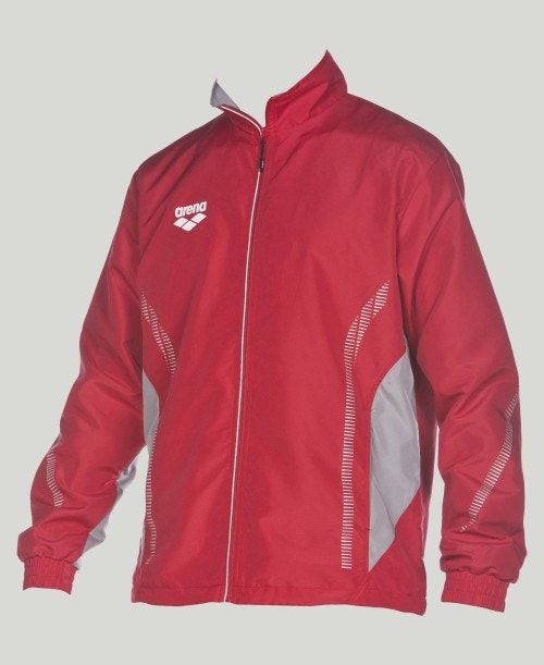 Arena Team Line Warm-up Jacket Red / Grey | 408372-SAK