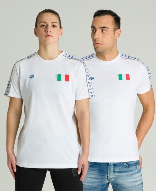 Arena Team Nations T-shirt White | 980214-FBG