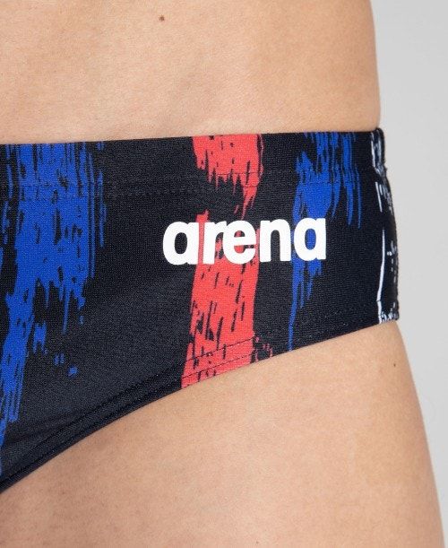 Arena Team Painted Stripes Brief Black / Multicolor White | 893061-GSC