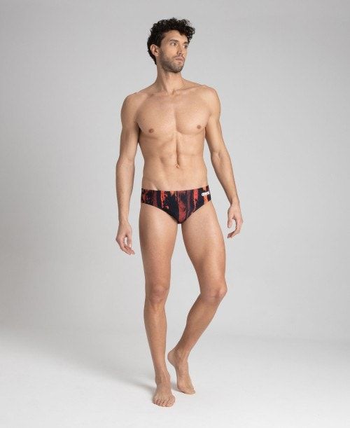 Arena Team Painted Stripes Brief Black / Multicolor Red | 817205-IOS