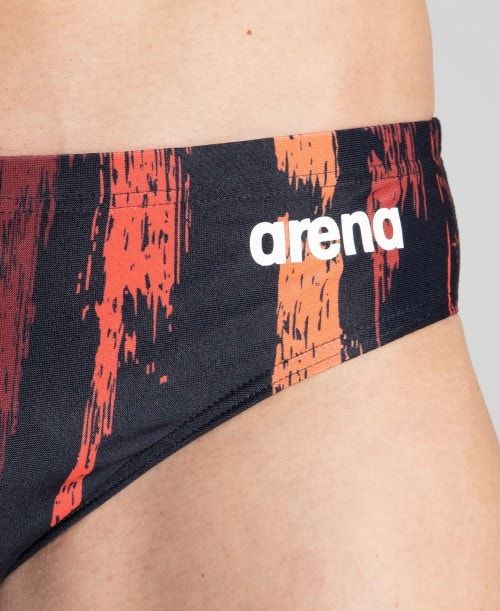 Arena Team Painted Stripes Brief Black / Multicolor Red | 817205-IOS