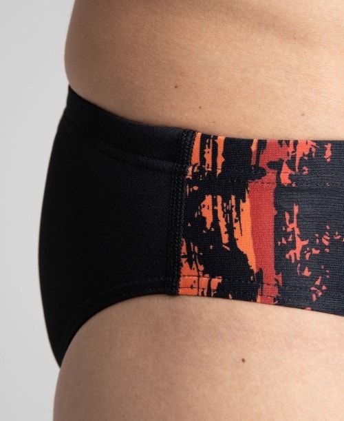 Arena Team Painted Stripes Brief Black / Multicolor Red | 817205-IOS