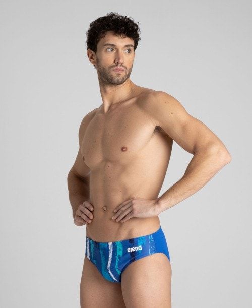 Arena Team Painted Stripes Brief Royal / Multicolor Royal | 513290-VRC