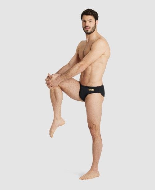 Arena Team Solid Brief Black / Gold | 697803-YVF