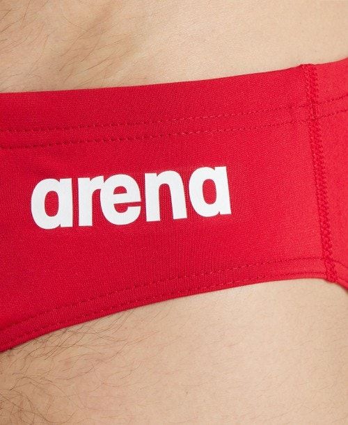 Arena Team Solid Brief Red / White | 014893-SBJ