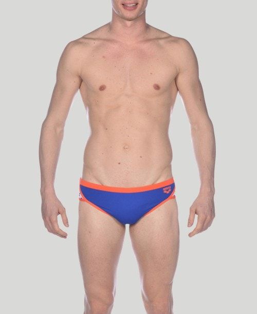 Arena Team Stripe Brief Blue / Pink | 917426-EGV