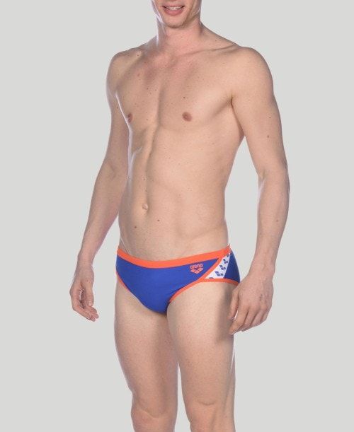 Arena Team Stripe Brief Blue / Pink | 917426-EGV