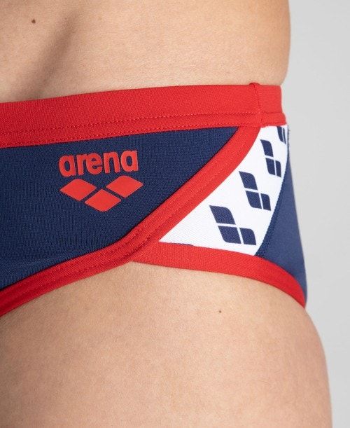 Arena Team Stripe Brief Navy / Red | 278413-UNJ