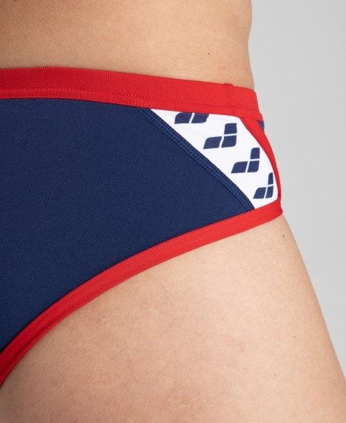 Arena Team Stripe Brief Navy / Red | 278413-UNJ