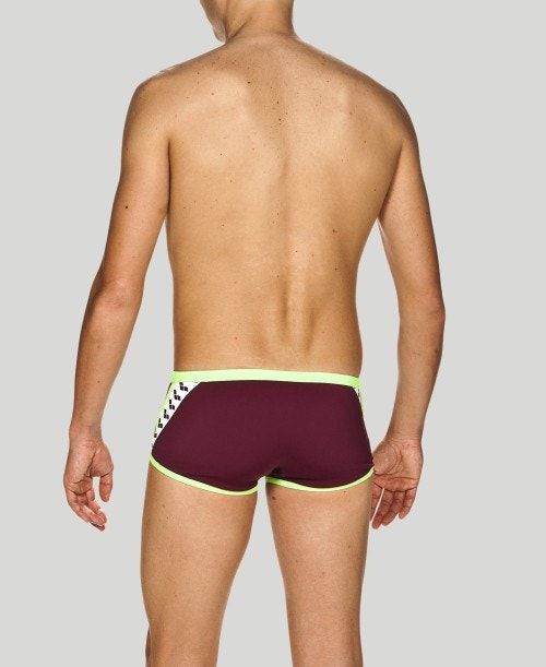 Arena Team Stripe Square Short - Maxlife Red Burgundy / Green | 402176-QHV