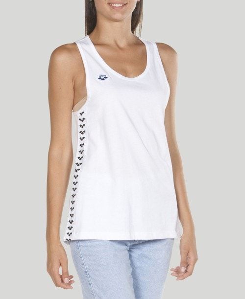 Arena Team Tank Top White / White / Black | 263415-TRY