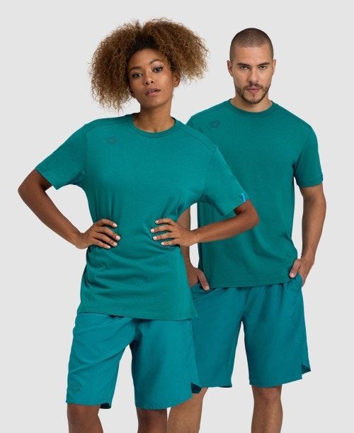 Arena Team T-shirt Panel Green | 957243-ZER