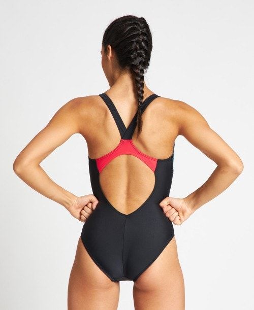 Arena Threefold V Back One Piece Black / Black | 963521-FWD