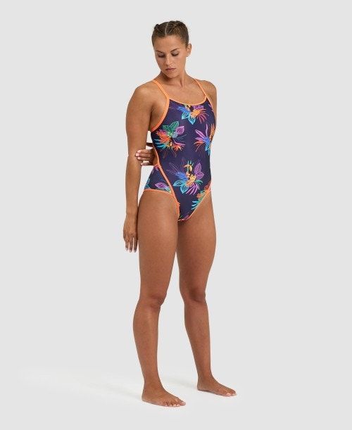 Arena Toucan Super Fly Back One Piece Navy Multicolor | 750463-OYA