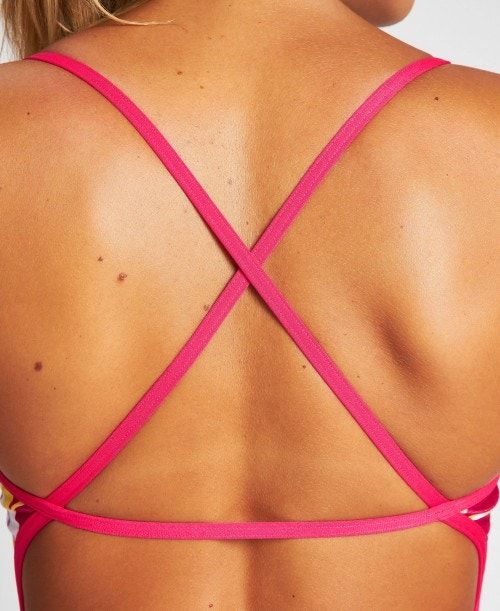 Arena Tropics Accellerate Back One Piece Rose / White Multicolor | 834916-QGD