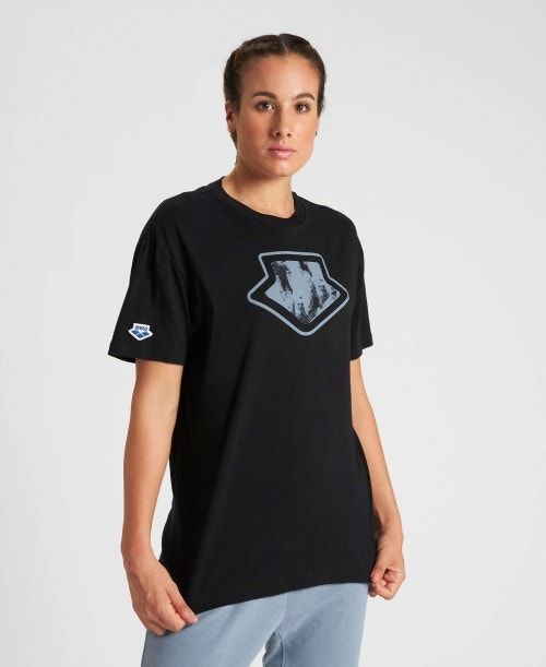 Arena Uni T-shirt Black | 207461-RSE