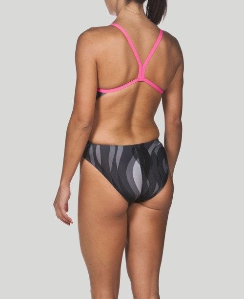 Arena Wavy Water Challenge Back - Maxlife Black / Rose | 896317-OFD